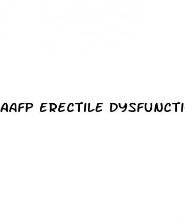 aafp erectile dysfunction workup