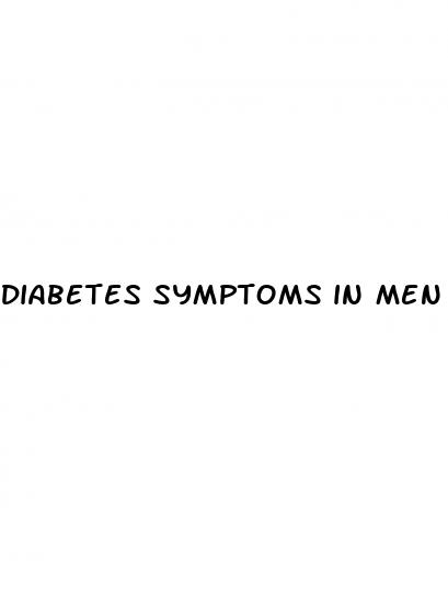 diabetes symptoms in men erectile dysfunction