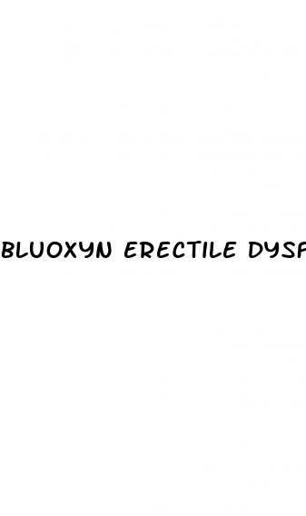 bluoxyn erectile dysfunction supplement