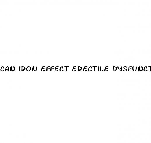 can iron effect erectile dysfunction