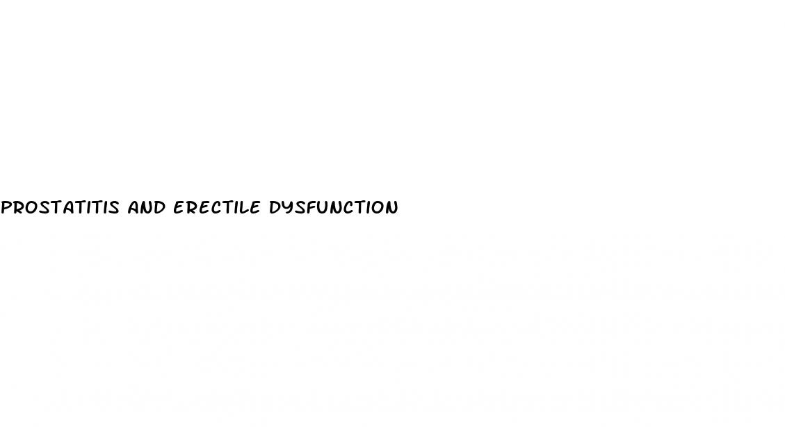 prostatitis and erectile dysfunction