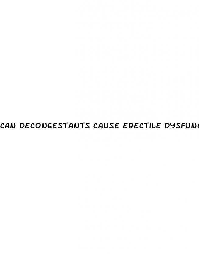 can decongestants cause erectile dysfunction