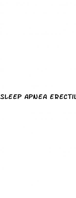 sleep apnea erectile dysfunction