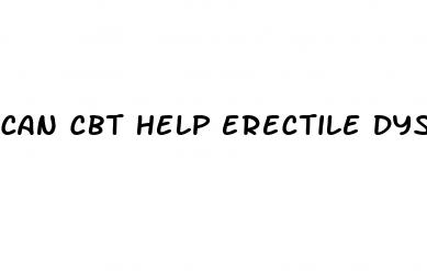 can cbt help erectile dysfunction