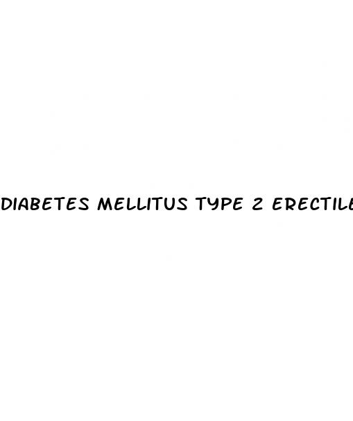 diabetes mellitus type 2 erectile dysfunction