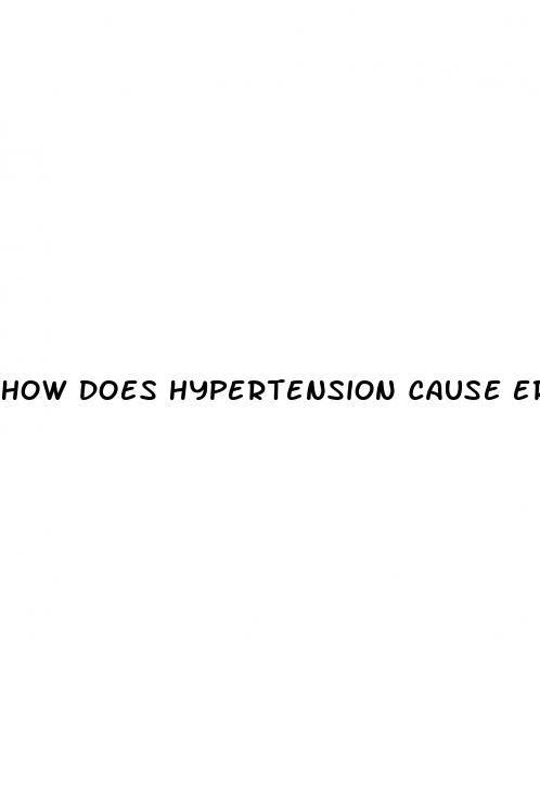 how does hypertension cause erectile dysfunction