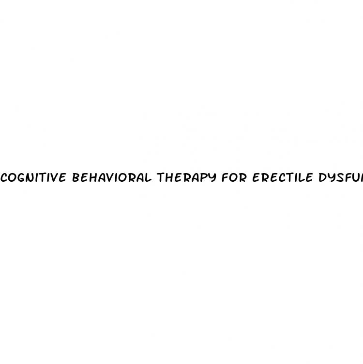 cognitive behavioral therapy for erectile dysfunction