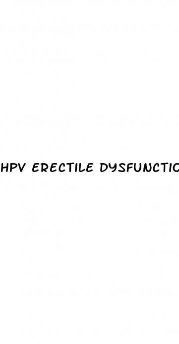 hpv erectile dysfunction