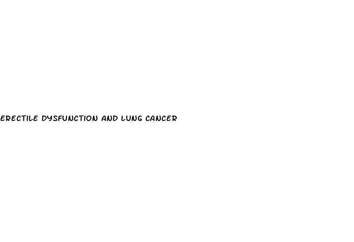 erectile dysfunction and lung cancer