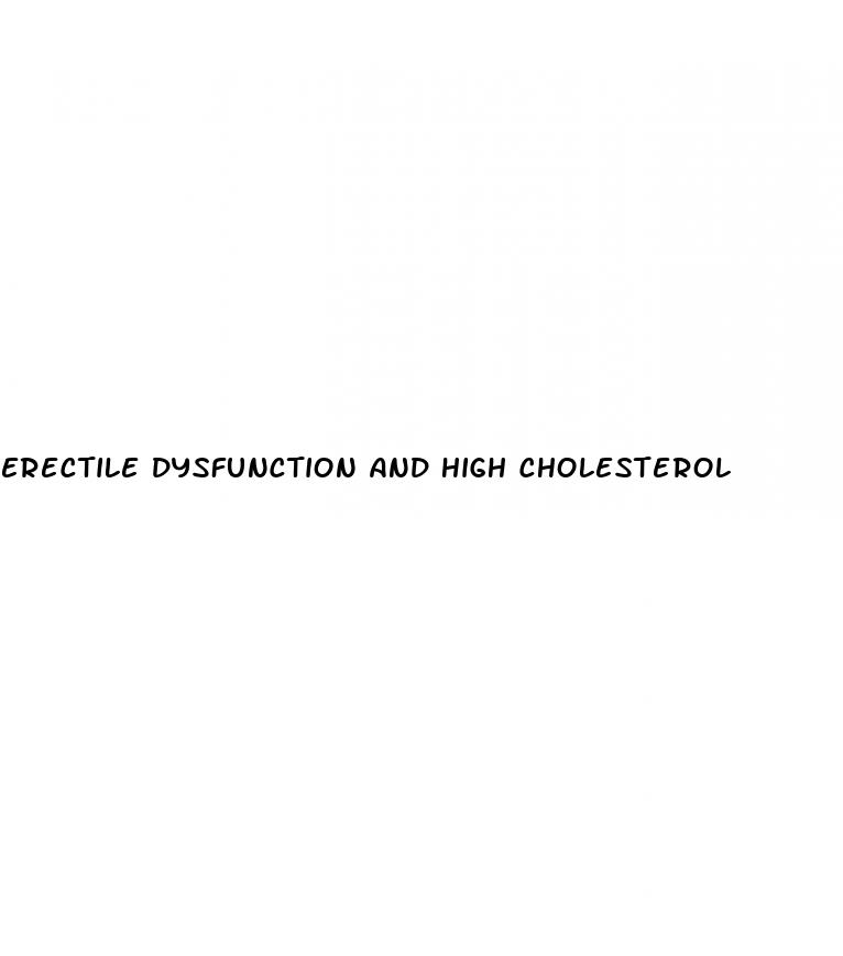 erectile dysfunction and high cholesterol