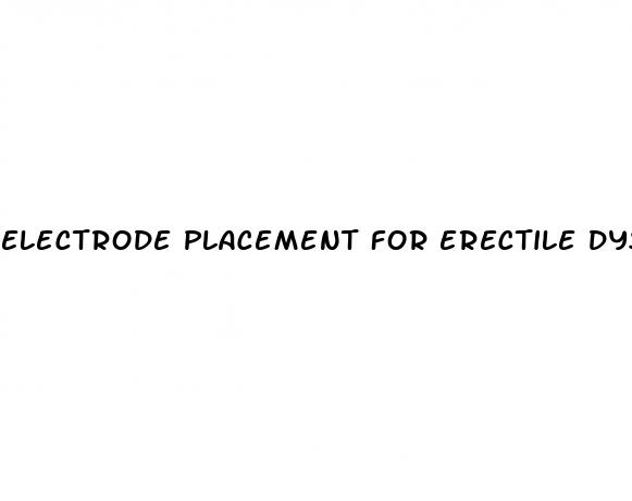 electrode placement for erectile dysfunction