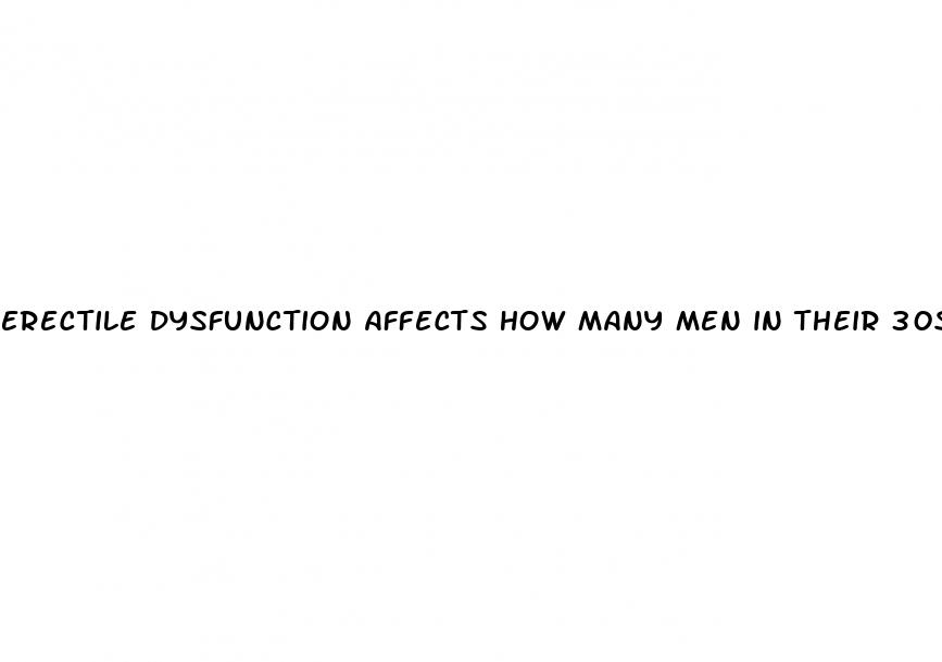 erectile dysfunction affects how many men in their 30s