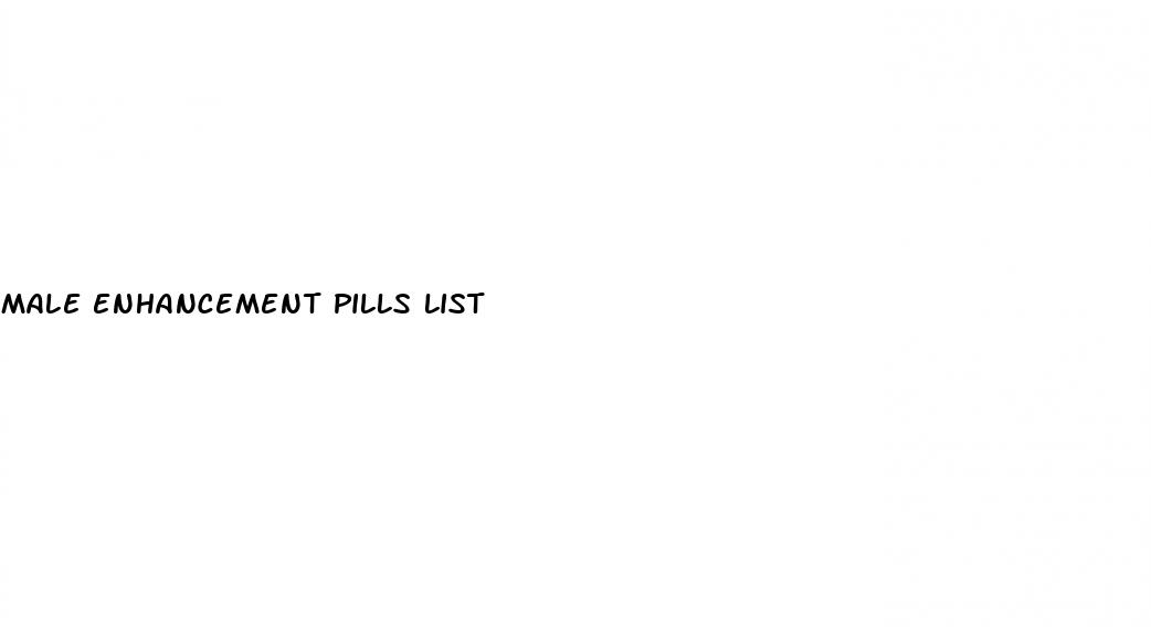 male enhancement pills list