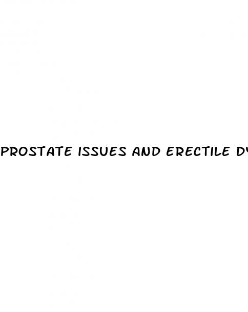 prostate issues and erectile dysfunction