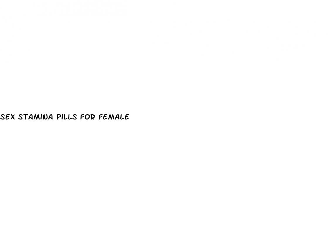 sex stamina pills for female