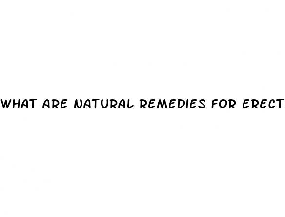 what are natural remedies for erectile dysfunction