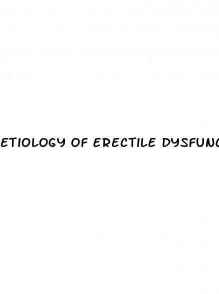 etiology of erectile dysfunction