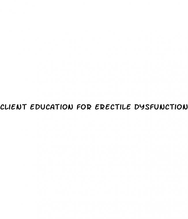 client education for erectile dysfunction