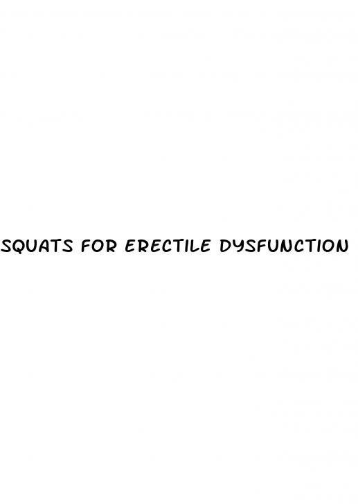 squats for erectile dysfunction