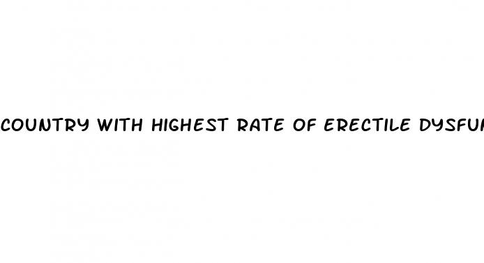 country with highest rate of erectile dysfunction