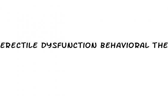 erectile dysfunction behavioral therapy cost