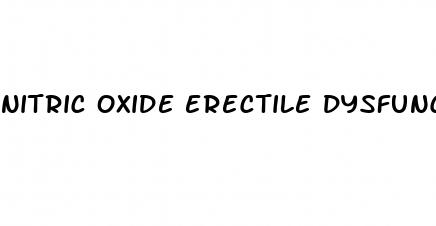 nitric oxide erectile dysfunction