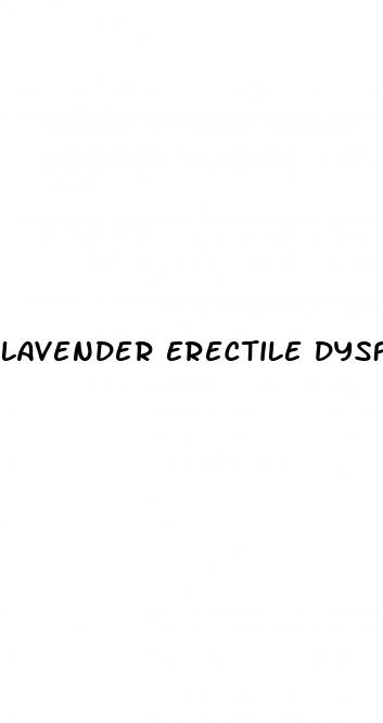 lavender erectile dysfunction