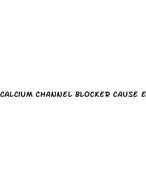 calcium channel blocker cause erectile dysfunction