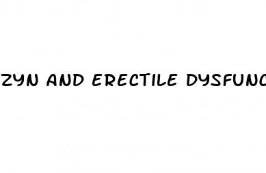 zyn and erectile dysfunction