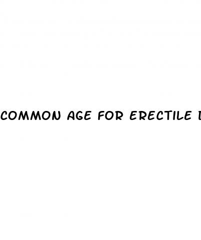 common age for erectile dysfunction among american men