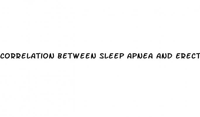 correlation between sleep apnea and erectile dysfunction