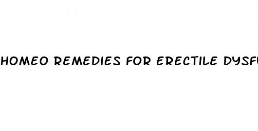 homeo remedies for erectile dysfunction