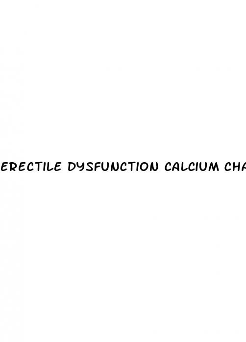 erectile dysfunction calcium channel blockers