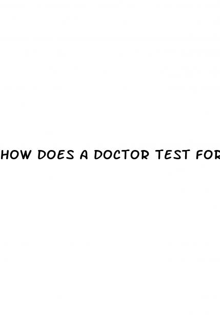 how does a doctor test for erectile dysfunction