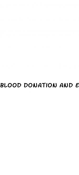 blood donation and erectile dysfunction