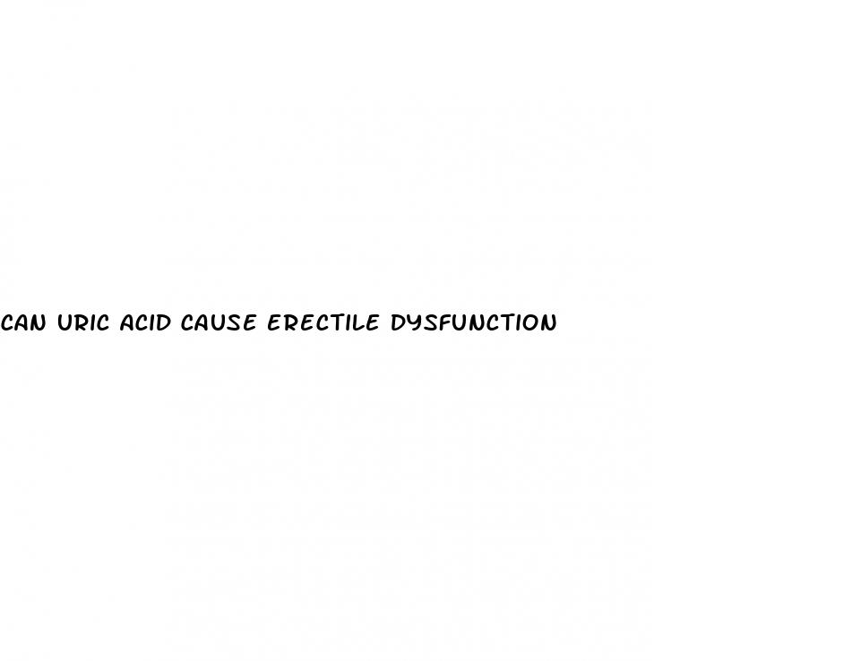 can uric acid cause erectile dysfunction