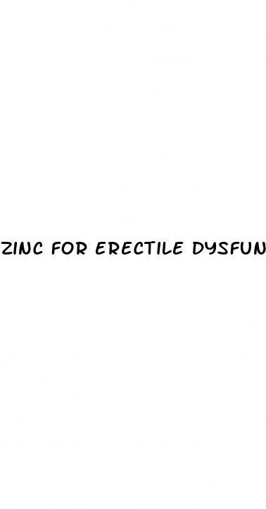 zinc for erectile dysfunction