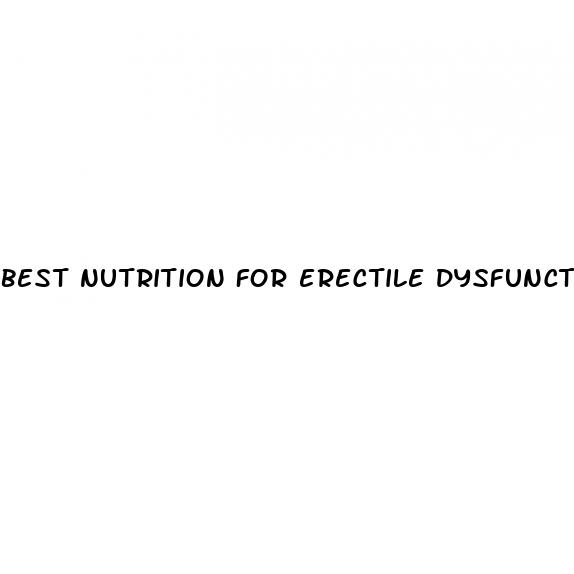 best nutrition for erectile dysfunction