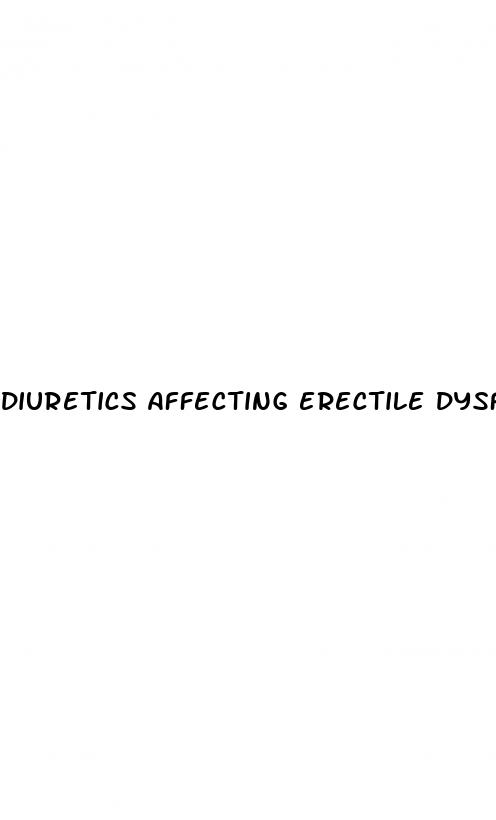 diuretics affecting erectile dysfunction