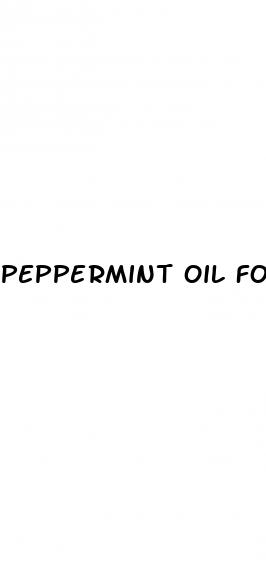 peppermint oil for erectile dysfunction