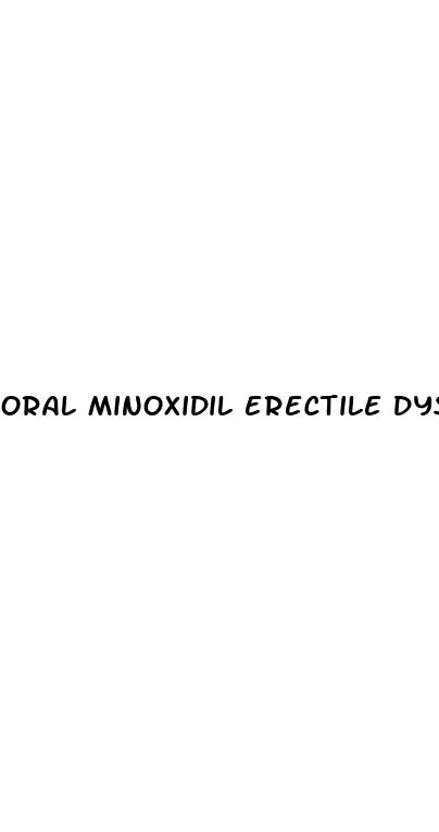 oral minoxidil erectile dysfunction