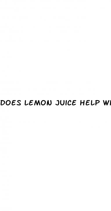 does lemon juice help with erectile dysfunction