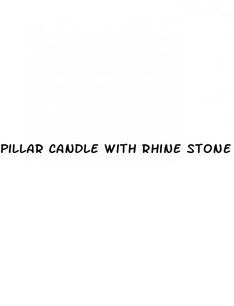 pillar candle with rhine stone