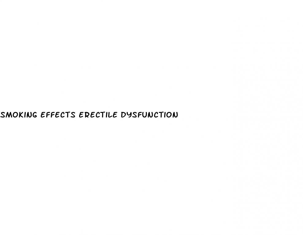 smoking effects erectile dysfunction