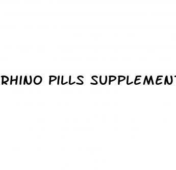 rhino pills supplements