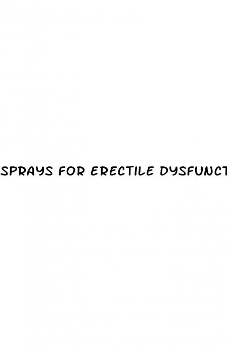 sprays for erectile dysfunction