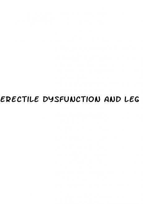 erectile dysfunction and leg pain