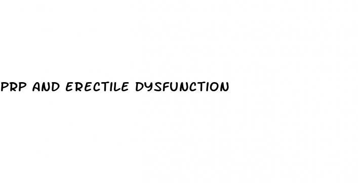 prp and erectile dysfunction