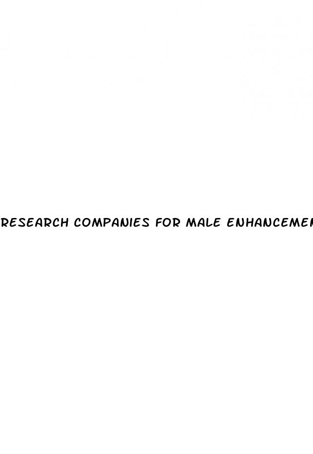 research companies for male enhancement