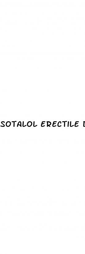 sotalol erectile dysfunction